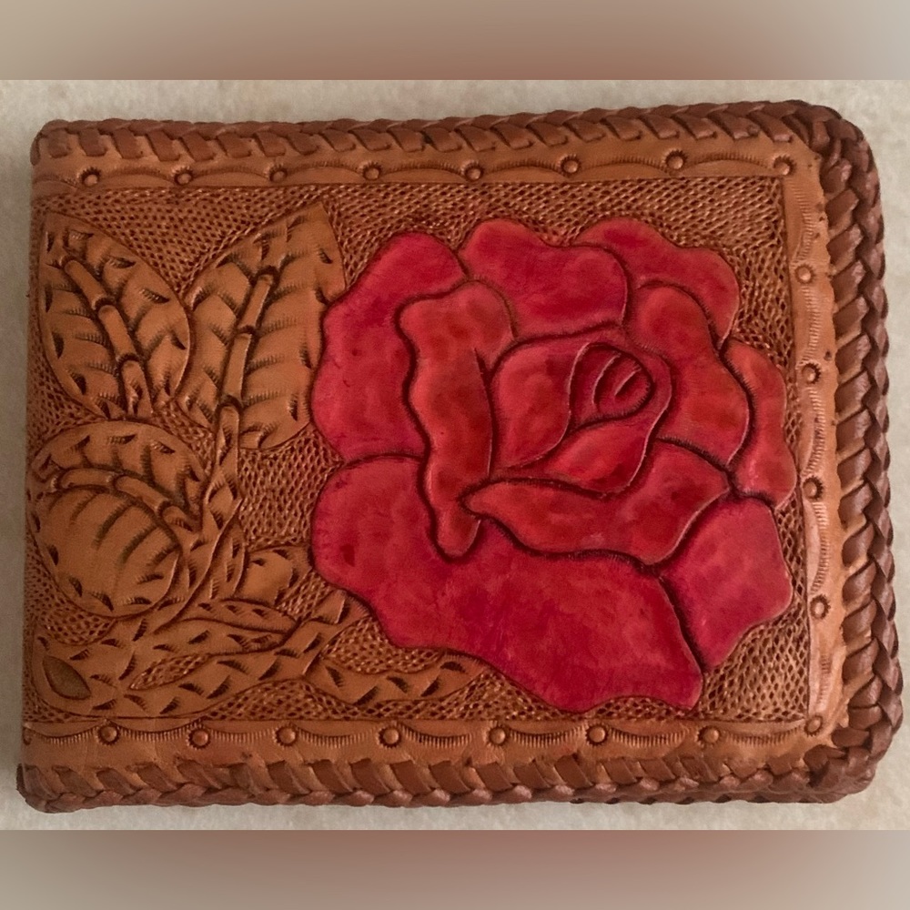 Vintage Hand Tooled Leather Wallet